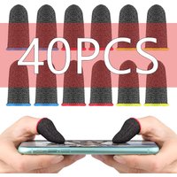 20/40PCS Fingertips Sweat-Proof Breathable Game Finger Sleeve Finger Cots Cover Mobile Touch Glove for PUBG Phone Tablet Games