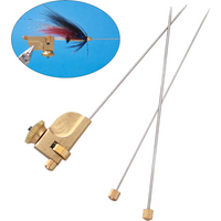 1set Brass and Stainless Tube Fly Tool 3 sizes Needles Vise Adapter Fly Tying Tool for Streamer Tube Trout Salmon Fishing Lures