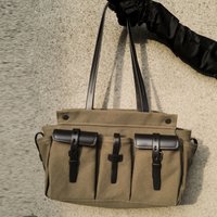 Route Canvas Tote Bags For Women Luxury Designer Handbag And Purse 2026 New In Multiple Pockets Top Handle Medium Cloth Shoulder