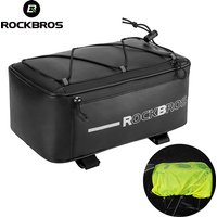 ROCKBROS Bicycle Rear Seat Bag Bicycle Rear Bags Waterproof Cycling Travel Trunk Bag Seat Saddle Bike Reflective Luggage Carrier