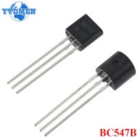 100PCS BC547B BC547 TO-92 Bipolar Transistors BJT NPN 45V 100mA Transistor Kit