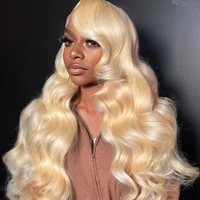 250 Density 613 HD Lace Frontal Wig 13x6 Transparent Colored Body Wave Human Hair Wig 13x4 Blonde Human Lace Front Wig