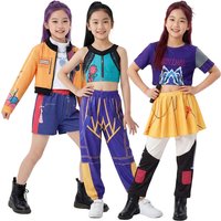 Anime Rumi Cosplay Mira Costume for Girls Pop Singers Fancy Dress Halloween Outfits Include T-Shirt Pants Festival Carnival Cos