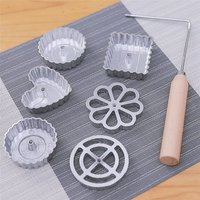 Aluminum Swedish Rosette Iron Maker Waffle Timbale Molds Funnel Cake Ring Maker Cookie Bake Mold Bunuelos Mold With Handle