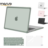 MOSISO for Mac Pro 14 inch Case M4 M3 M2 A3112 A3185 A3401 A2918 A2992 A2779 A2442 Anti-Cracking Heavy Duty TPU Bumper Hard Case