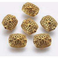 20pcs style Beads Alloy Beads Antique color Lead Free Cadmium Free Rectangle Size: 11mm wide 13mm long 6.5mm thick hole: 1.5mm