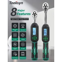 Toolisyn Digitaler Drehmomentschlüssel 0,6-400 N.m, einstellbar, 1/4 Zoll, 3/8 Zoll, 1/2 Zoll Antrieb, ±2 % Genauigkeit, LED-Buzzer, Präzisionswerkzeug für Fahrrad- und Autoreparaturen
