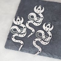 3PCS Moon Star Corner Snake Anime Dumeisha Stainless Steel Pendant Charms for Jewelry Making DIY Craft Trendy Earrings Findings