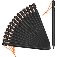 16Pcs Tent Stakes 7-inch Ultralight Aluminum Ground Pegs for Camping, Backpacking Hiking Hammocks and Canopy Camping Accessories