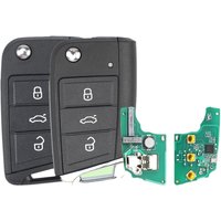 Leo Smart Flip Remote Key For VW Volkswagen Seat Golf 7 MK7 Touran Polo Tiguan Keyless go/NO Keyless go 433MHz MQB48-CHIP