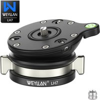 WEYLLAN LH7 Tripod Leveling Base Upgraded LH6 Twist Knob Tripod Head Base Horizontal Adjustment for Canon Nikon Sony DSLR Camera