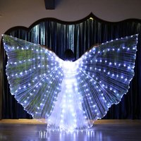 Rainbow Electronic Light Dance Wings Belly Dance Costumes Alas Led Party Show Isis Dancewear Fluorescent Lights Isis Wing Adult