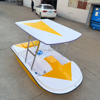 Factory Direct Low-priced Outdoor Water Park Fiberglass 2-person Adult Family Leisure Sightseeing Pedal Boat
