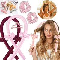 1-3set Hair Accessories For Clip Soft Hair Curlers Heatless Curling Rod Headband Hair Styling Tools Curling Ribbon Modeling Set