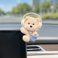Cute car ornaments, central control screen clips, plush toys, car displays, dolls, decorative items