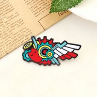SK8 The Infinity Reki Kyan Logo Brooch Gear Wing Shaped Metal Pin Classic Anime Characters Periphery Enamel Pin Fans Accessory