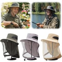 Mosquito Hat With Hidden Net Mesh Repellent Insect Bee Protection Men Women Outdoor Sunscreen Fishing Cap
