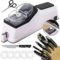 Knife Sharpener Professional USB Electric Knife Sharpener Adjustable For Kitchen Knives Tool Knife Scissor Sharpening Tool