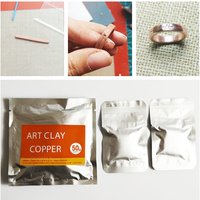 10g/50g Art Copper Clay Handmade DIY Copper Decoration Couple Ring Pendant Gift Copper Mud Christmas Wood Grain Gold