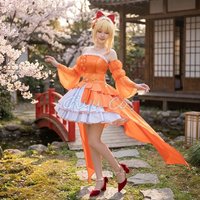 Yoimiya Resplendent Feast Cosplay Costume Genshin Impact Full Set Carnival Uniform Halloween Party Masquerade Women Game
