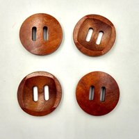 25pcs Wooden Buttons Concave Surface 20mm/30mm Round 2-hole Buttons Clothing Accessories