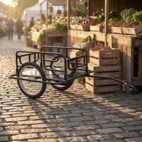 Cycle Freight Carrier Outdoor Riding Bike Cargo Carrier Rear Bike Hauling Cart Long Distance Cycle Wagon Cart Heavy Duty