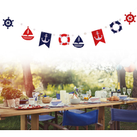 Colorful Ocean Theme Banner Nautical Sailing Flags Garland Pull Flag Hanging Festive Supplies Banners Streamers