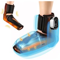 Electric Foot Ankle Massager Air Pressure Heating Vibration 3 Levels Adjustable Massage Wrap Brace Feet Relaxation Pads Cordless