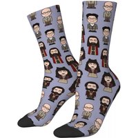 Autumn Winter Retro Women Men Team What We Do In The Shadows Socks Breathable Basketball Socks