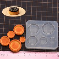 Pottery Clay 1:12 egg tart Base silicone Molds Doll House Fruit Egg tart DIY molds