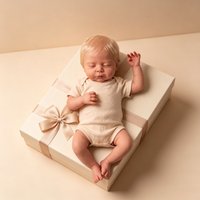 19inch Cotton Body Reborn Christopher Silicone Baby Doll with Rooted Blonde Hair Real Looking Baby Dolls