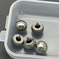 1/5/10pcs Aperture 2.5mm Watch Crown Replacement Silver Pumpkin Shaped Lightweight Portable Watch Crown Parts Factory wholesale