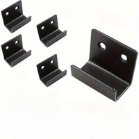 Metal Wall Mount Bracket,Heavy Duty L Shaped with Pre Drilled Holes, Black Sturdy Support for Mirror Picture Frame Bathroom Sink