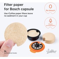 icafilas Coffee Capsule Paper Filter for BOSCH -s Machine Tassimo Refillable Filter Maker Pod Disposible Paper Filters