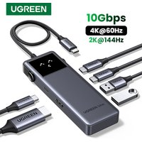 UGREEN Uno USB C HUB 6-in-1 4K60Hz PD100W 10Gbps USB3.2 Splitter Adapter for Laptop Macbook Pro Air USB Expander Docking Station