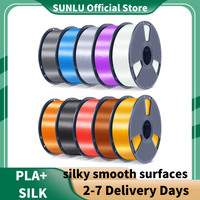 SUNLU Silk PLA+ Filament 1.75mm 10KG 1KG/Roll 1.75MM Upgrade Spool Compatible with Bambulab Refill Filament Silky Smooth Surface