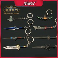 World of Warcraft Weapon Keychian Metal Model Frostmourne /Shadow Axes/Eggs Knife/Thunderfury/Lothar Dragon Claw Sword Toys Boys