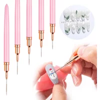 5 Pcs/Set Professional Nail Art Liner Brush Set 7/9/11/15/25mm For Gel Striping Painting Design Manicure DIY Salon Nail Tool