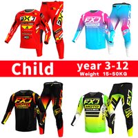 AliExpress SIZE 20 22 24 26 28 motocross jersey and pants kids FXJ enduro gear set MX Gear Set children Youth MTB DH UTV Racing Sui