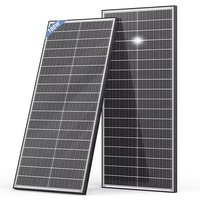 RVPOZWER 400W/200W/100W Bifacial Solar Panel 18BB N-Type Mono Cells High-Efficiency PV Power for Home Rooftop Off-Grid Outdoor