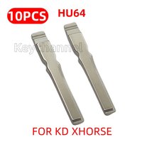 10pcs HU116 HU64 Car Key Blades Metal KD Flip Remote Blank for VW Crafter Benz Key Shells Compatible with KEYDIY Xhorse Remote