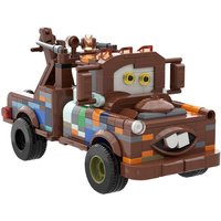 MOC Classic Retro Tow Truck Building Blocks Cartoon City Vehicle Construction Set Educational Children Toys Mini Architecture
