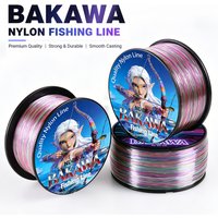 BAKAWA Nylon Monofilament Fishing Line 200M 500M 1000M Linha De Pesca Strong Smooth Abrasion Resistant Carp Bass Sea Tackle
