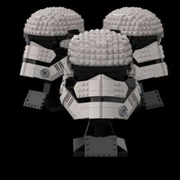 709Parts Stormtrooper Helmet MOC Model Custom Building Blocks DIY Assembly Toy Gift For Block Fans Ornament Display Collection