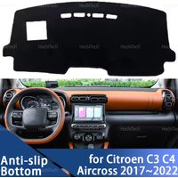Dashboard Cover Avoid Light Anti-Slip Anti-dirty Mat Pad Sunshade Dashmat Protect for Citroen C3 C4 Aircross 2017~2022 LHD RHD