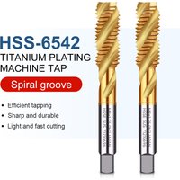 M2 to M24 Machine Screw Tap Spiral Metric Thread Tap For Stainless Steel Titanium Coated Threading Tool
