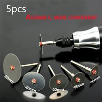 6PCS/Set Mini Circular Blade Metal Discs with 1pc 1/8" Shank Extension Rod, Cutting Wheel Set for Rotary Tools,Cutting Wood Tool