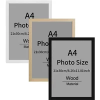 9”x11” frame Black White Wooden showcase Photo Frame 21x30cm A4 Poster Canvas Painting Display Stand Picture Wall Decor Frames
