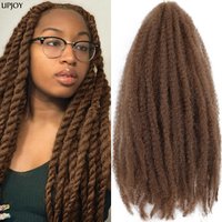 Marley Twists Hair Braiding 18 inch Marley Meche Afro Twist Kinky Crochet Braiding Hair Synthetic Hair Extensions For Women Kids