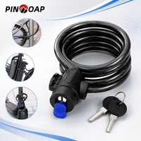 PINMOAP 1PC Bicycle Bike Lock Anti Theft Security Lock Fit Road Mountain Commuter Scooter Cycling Outdoor Travel Riding Accessor